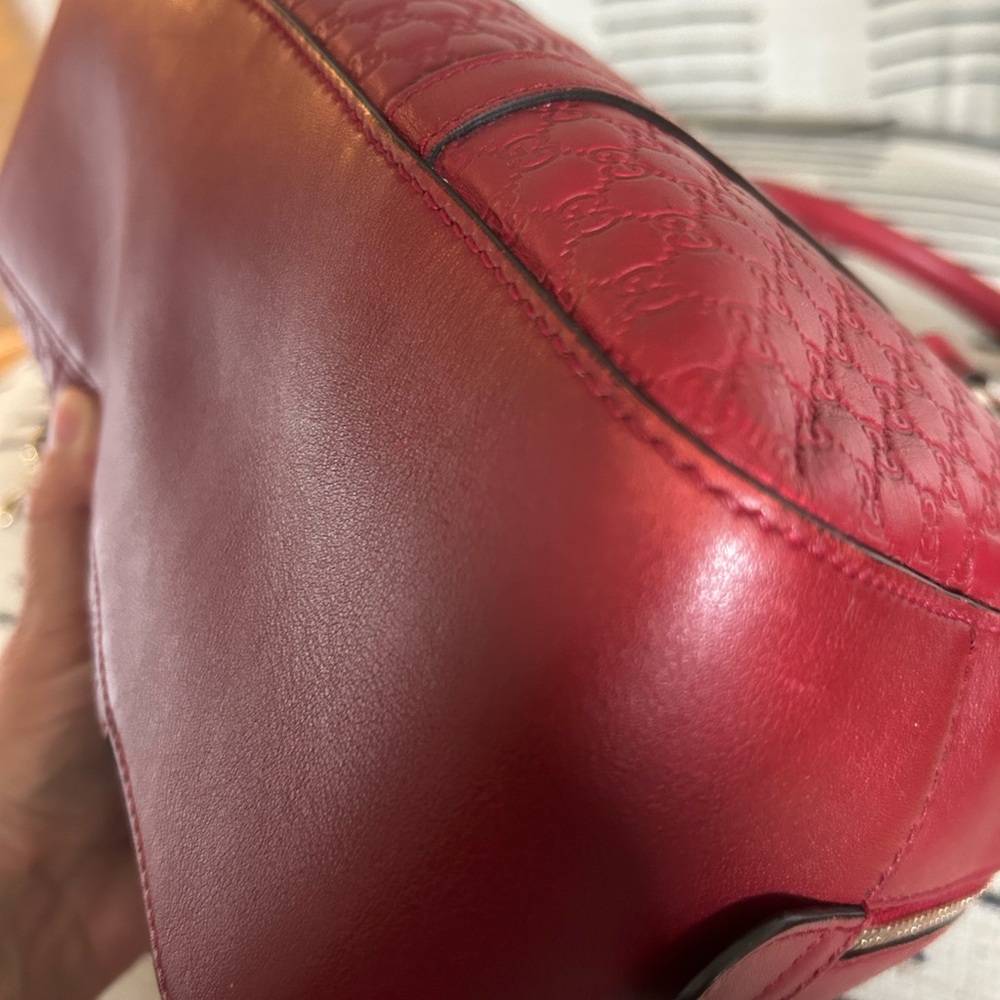 Red Microguccisima Boston Handbag - Picture 5 of 11